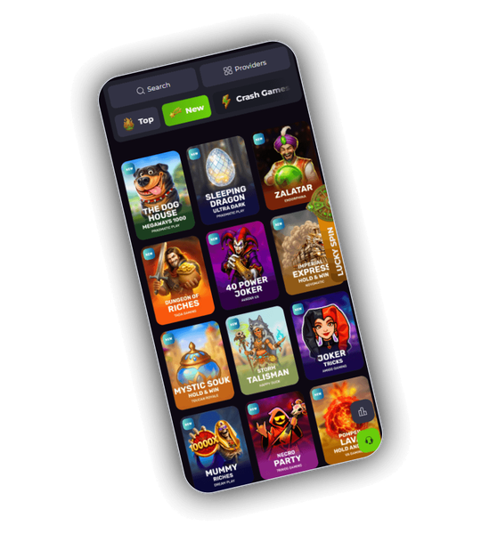 Drakaris Casino games grid with slots and jackpot tiles